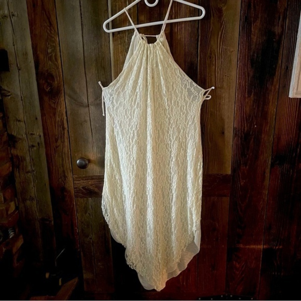 Free People Lined white Lace Ladies Dress Sz Small EUC​